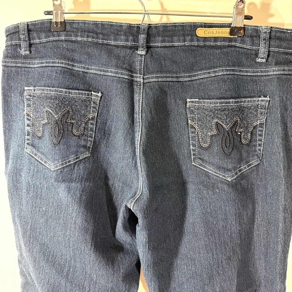 COS Women’s Straight Jeans with Metallic Embroidered Pockets - Picture 7 of 11